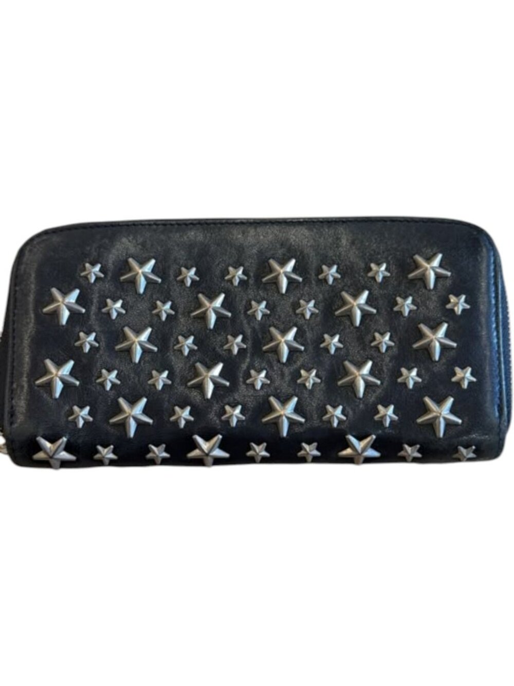 691157CR C1 Jimmy Choo Wallet Long Black Leather
